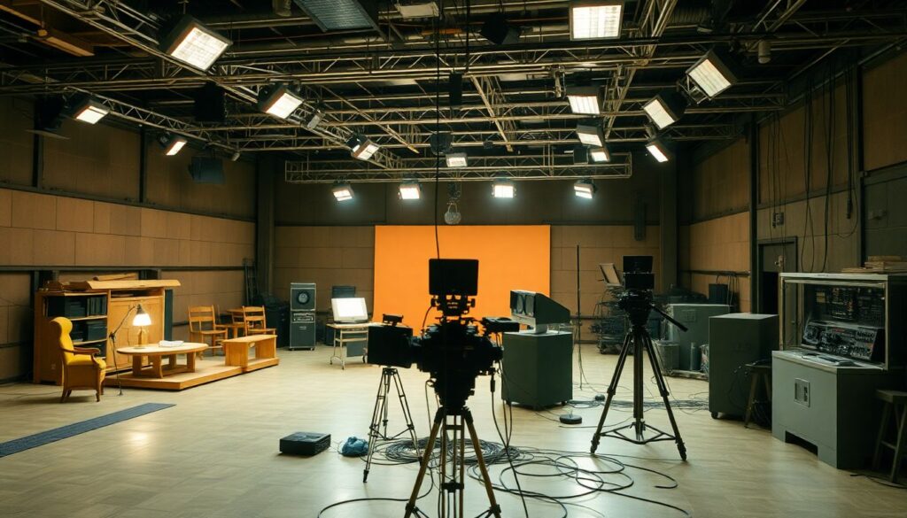 Как выглядят съемочные площадки в эпоху аналогового вещания - иллюстрация