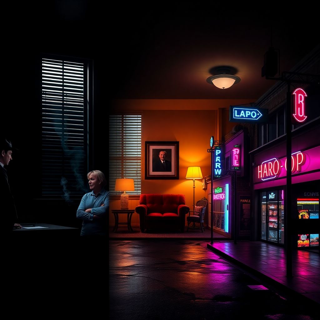 Влияние освещения на характер сцен в ретро-проектах в визуальном дизайне