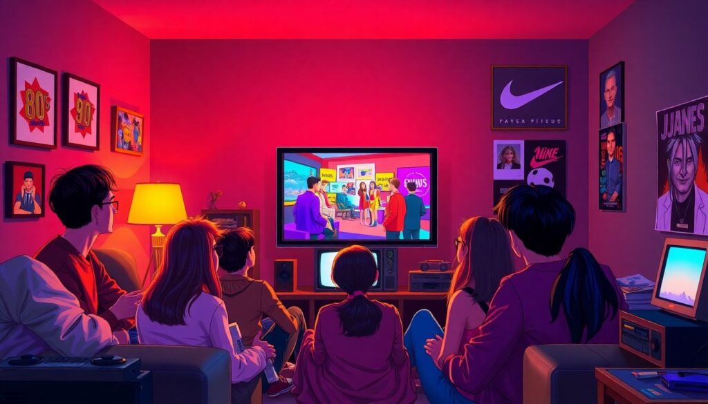 Культурные иконки: символы эпохи на примере старых шоу - иллюстрация