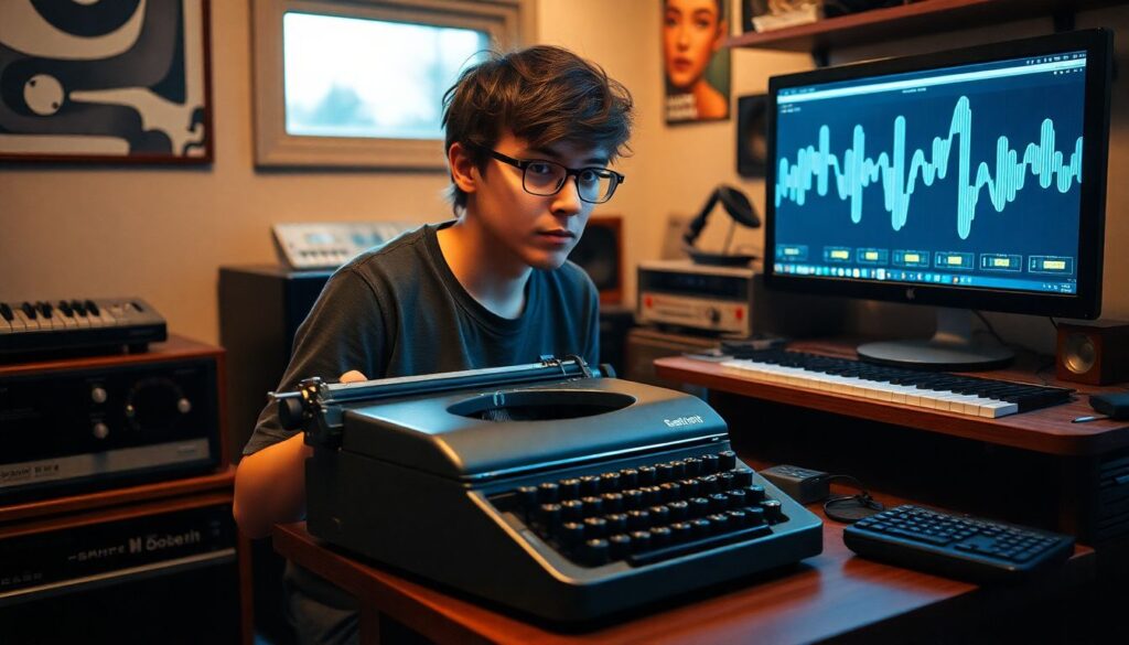 Серебряное нажатие на клавиши: дизайн звуковых эффектов прошлых лет - иллюстрация